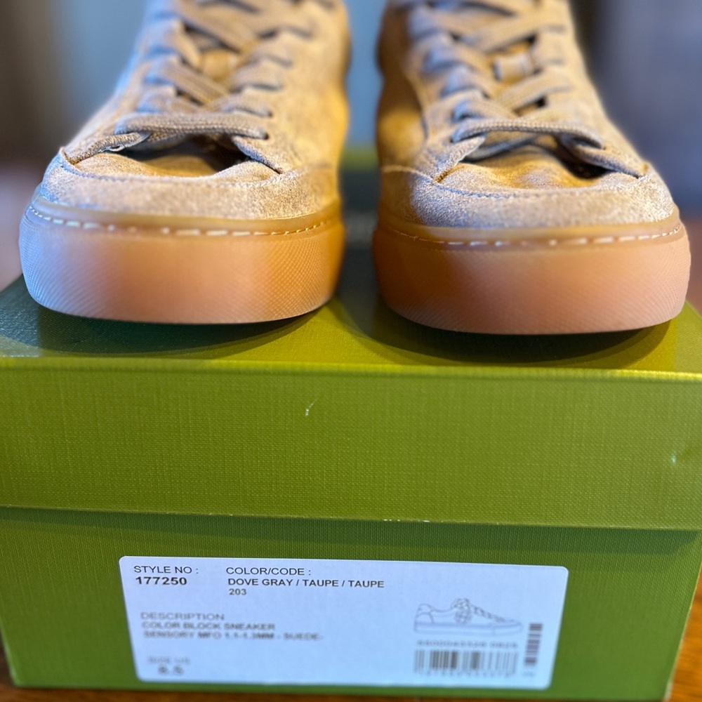 Tory Burch Women’s Taupe Suede Sneakers - Picture 4 of 8